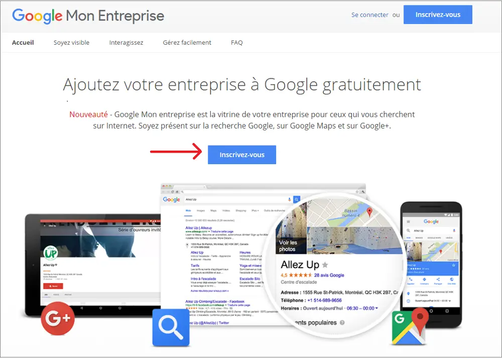 Créer un compte Google Business